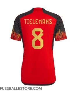 Günstige Belgien Youri Tielemans #8 Heimtrikot WM 2022 Kurzarm